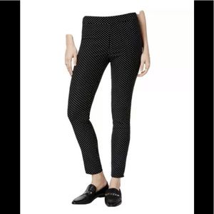 Maison jules skinny polka dot pants pull on black XS